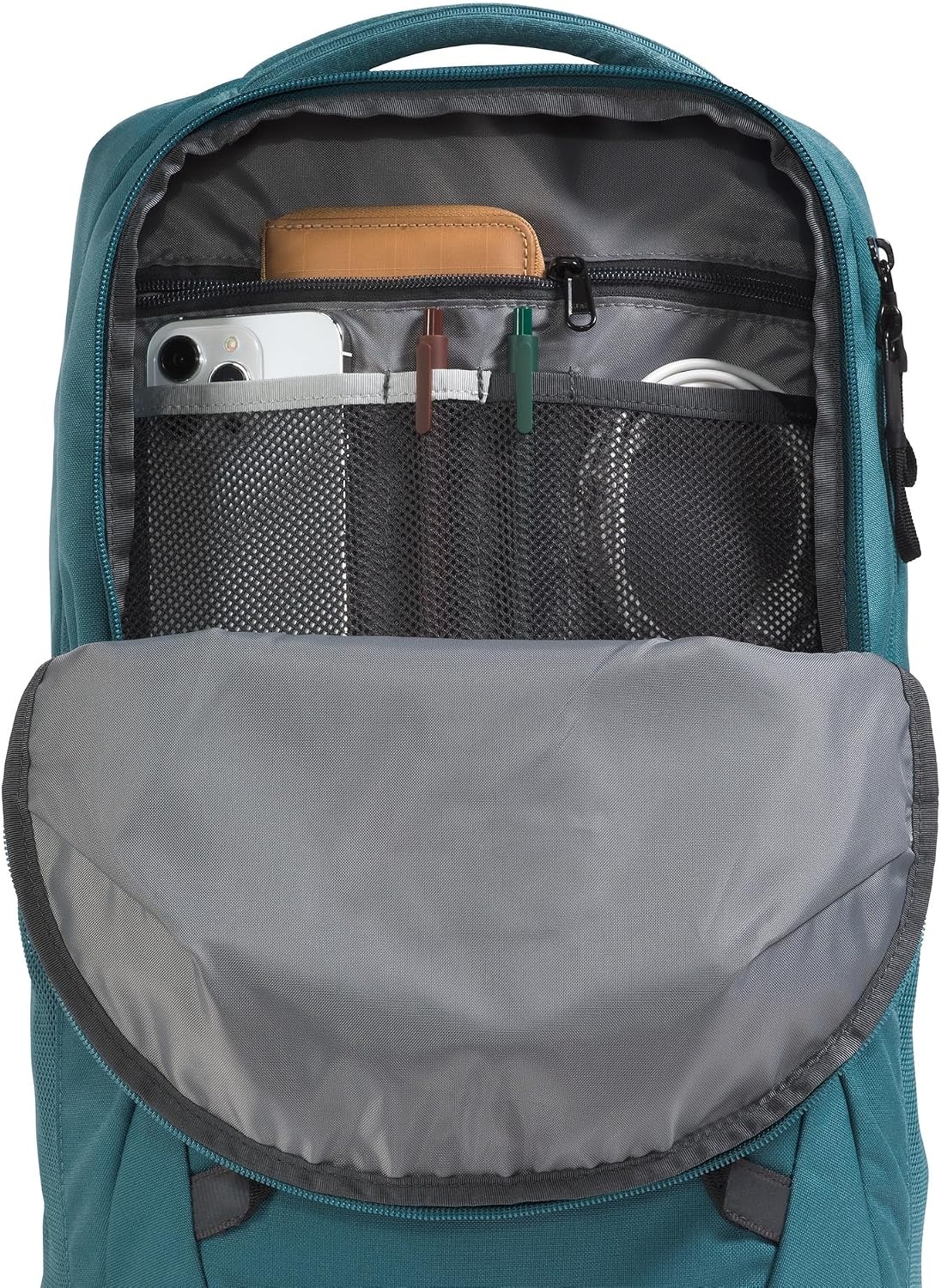 image:imageThe North Face Vault Everyday Laptop Backpack Commuter Travel Bag WaterRepellent Finish Spacious Compartment Pacific TealTNF Black One SizeSpaceTnf Black