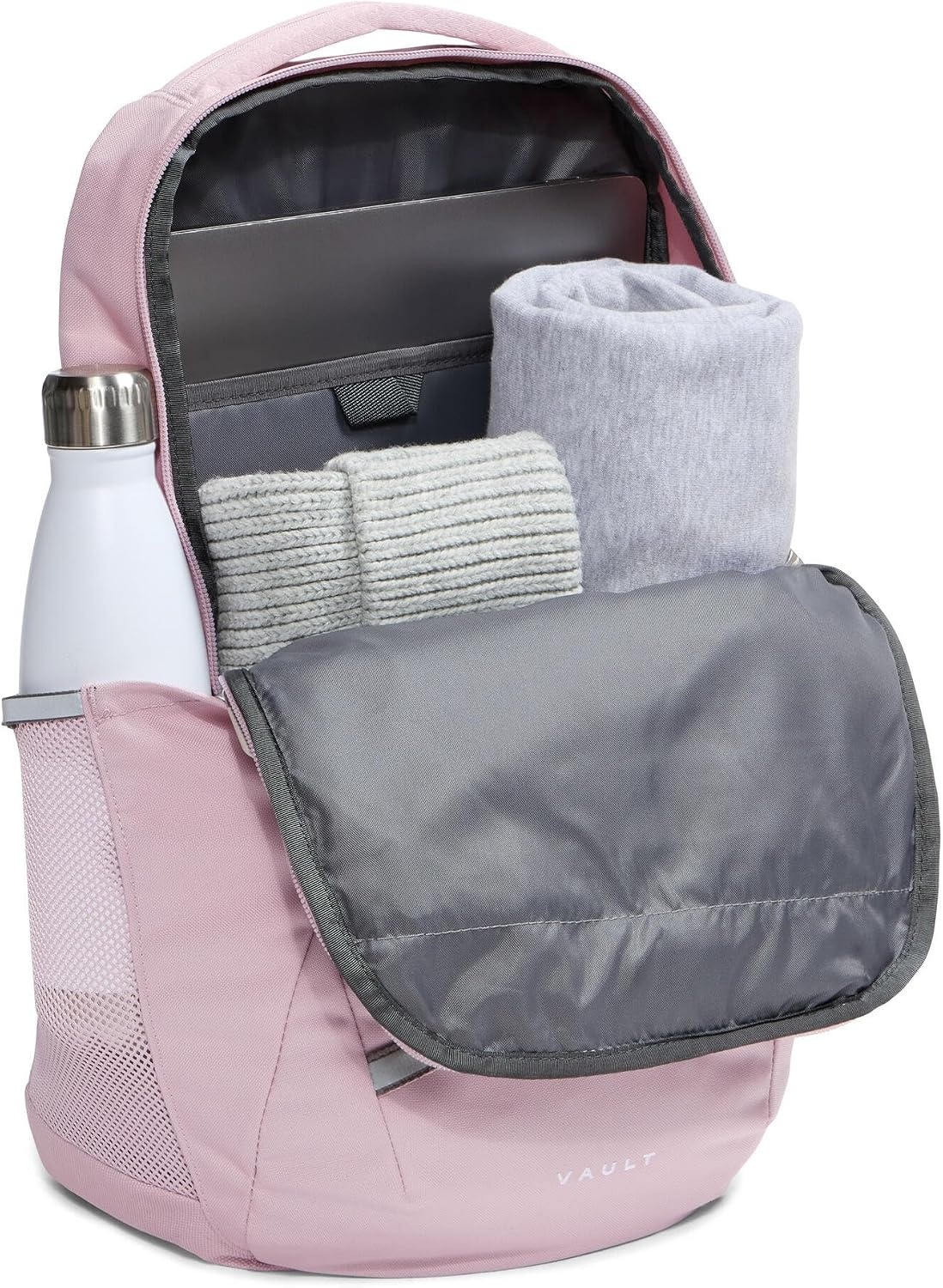 image:imageThe North Face Womens Vault Everyday Laptop Backpack Commuter Travel Bag WaterRepellent Spacious Main Compartment Metal Pink One SizeMetal Pink