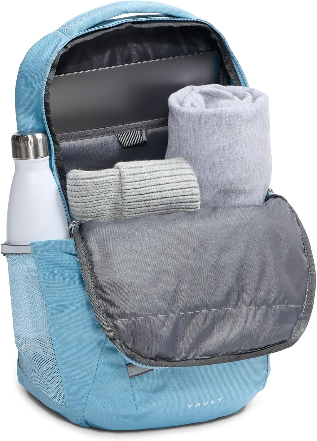 image:imageThe North Face Womens Vault Everyday Laptop Backpack Commuter Travel Bag WaterRepellent Spacious Main Compartment Metal Pink One SizePale Teal