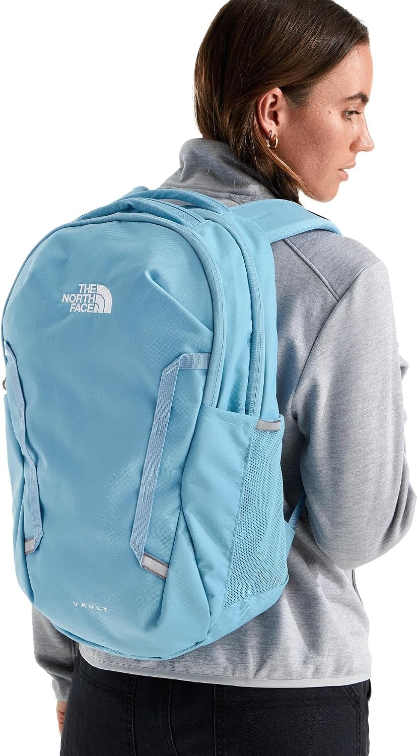 image:imageThe North Face Womens Vault Everyday Laptop Backpack Commuter Travel Bag WaterRepellent Spacious Main Compartment Metal Pink One SizePale Teal