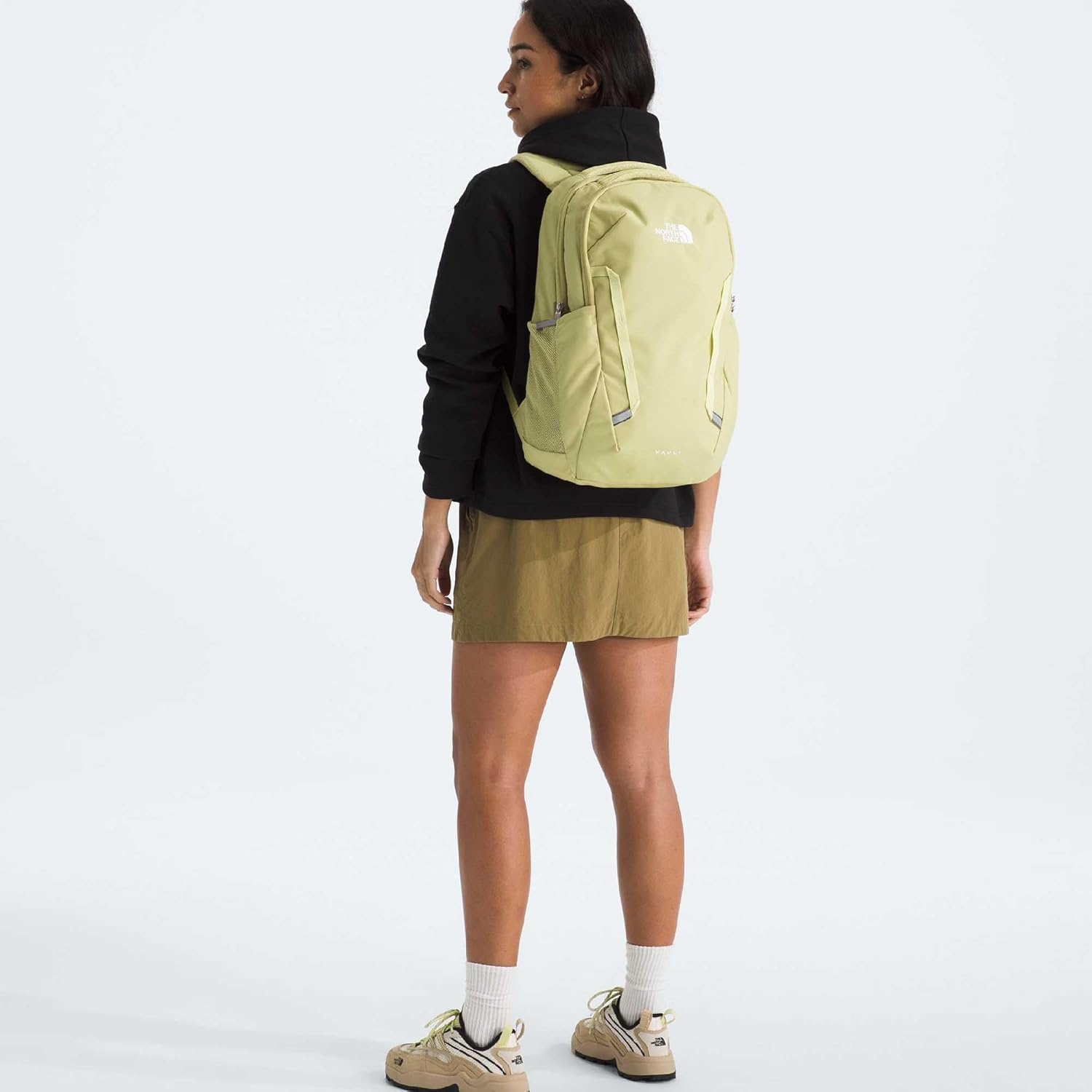 image:imageThe North Face Womens Vault Everyday Laptop Backpack Commuter Travel Bag WaterRepellent Spacious Main Compartment Metal Pink One SizePearLemon Mist
