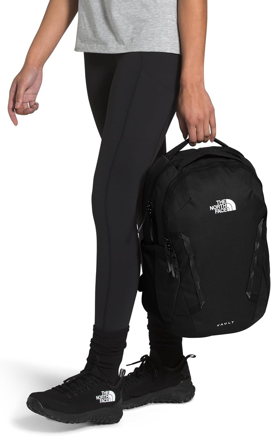 image:imageThe North Face Womens Vault Everyday Laptop Backpack Commuter Travel Bag WaterRepellent Spacious Main Compartment Metal Pink One SizeTnf Blacknpf
