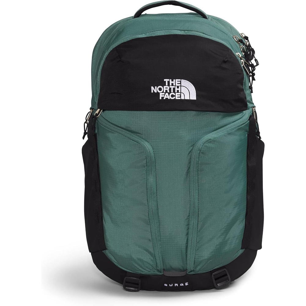 image:imageTHE NORTH FACE Surge Commuter Laptop Backpack Daypack With Water Repellent Finish 16 Laptop Sleeve Reflective DetailsDark SageTnf Black