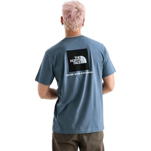 THE NORTH FACE Men’s Core Box NSE Short Sleeve Tee | Branded T-shirt With a Ribbed Collar(Granite Grey)