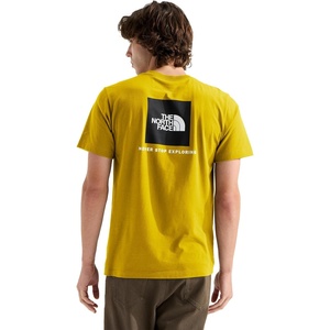 THE NORTH FACE Men’s Core Box NSE Short Sleeve Tee | Branded T-shirt With a Ribbed Collar(Pigment Yellow)