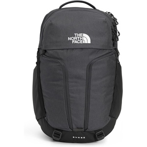 THE NORTH FACE Surge Commuter Laptop Backpack | Daypack With Water Repellent Finish, 16″ Laptop Sleeve, Reflective Details(Asphalt Grey Light Heather/Tnf Black-npf)