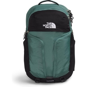 THE NORTH FACE Surge Commuter Laptop Backpack | Daypack With Water Repellent Finish, 16″ Laptop Sleeve, Reflective Details(Dark Sage/Tnf Black)
