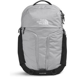 THE NORTH FACE Surge Commuter Laptop Backpack | Daypack With Water Repellent Finish, 16″ Laptop Sleeve, Reflective Details(Meld Grey Dark Heather/Tnf Black-npf)