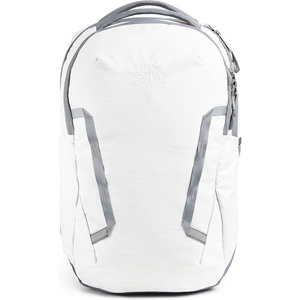 The North Face Women’s Vault Everyday Laptop Backpack – Commuter Travel Bag, Water-Repellent, Spacious Main Compartment, Metal Pink, One Size(Tnf White Metallic Mélange/Mid Grey-npf)
