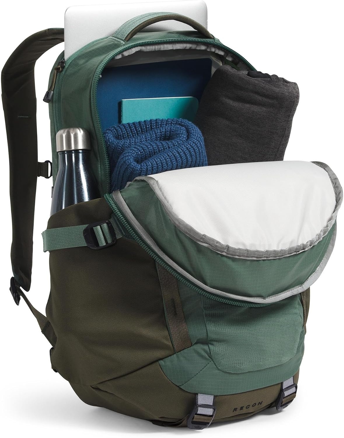 image:imageThe North Face Womens Recon Everyday Laptop Backpack Commuter Travel Bag 18 Laptop Sleeve WaterRepellent Pale Teal One SizeDuck GreenNew Taupe Green