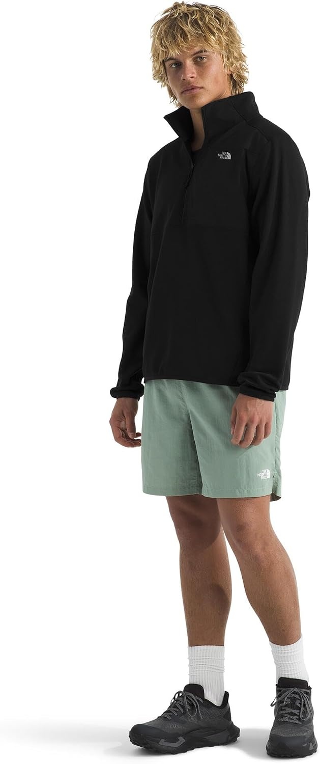 image:imageTHE NORTH FACE Mens TNF Performance Fleece 14 Zip Jacket Lightweight Pullover With Secure Zip Chest PocketTnf Black