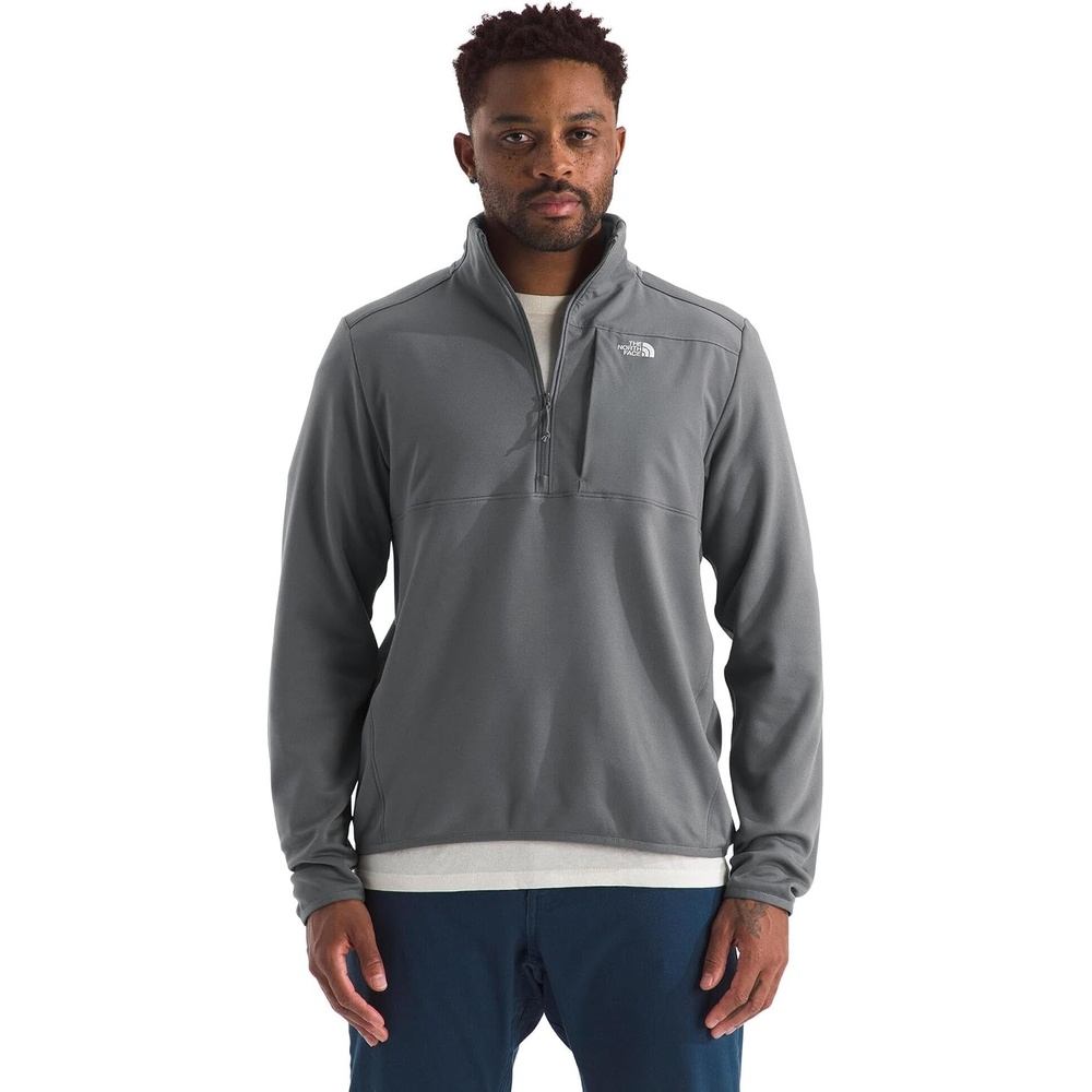 image:imageTHE NORTH FACE Mens TNF Performance Fleece 14 Zip Jacket Lightweight Pullover With Secure Zip Chest PocketSmoked Pearl