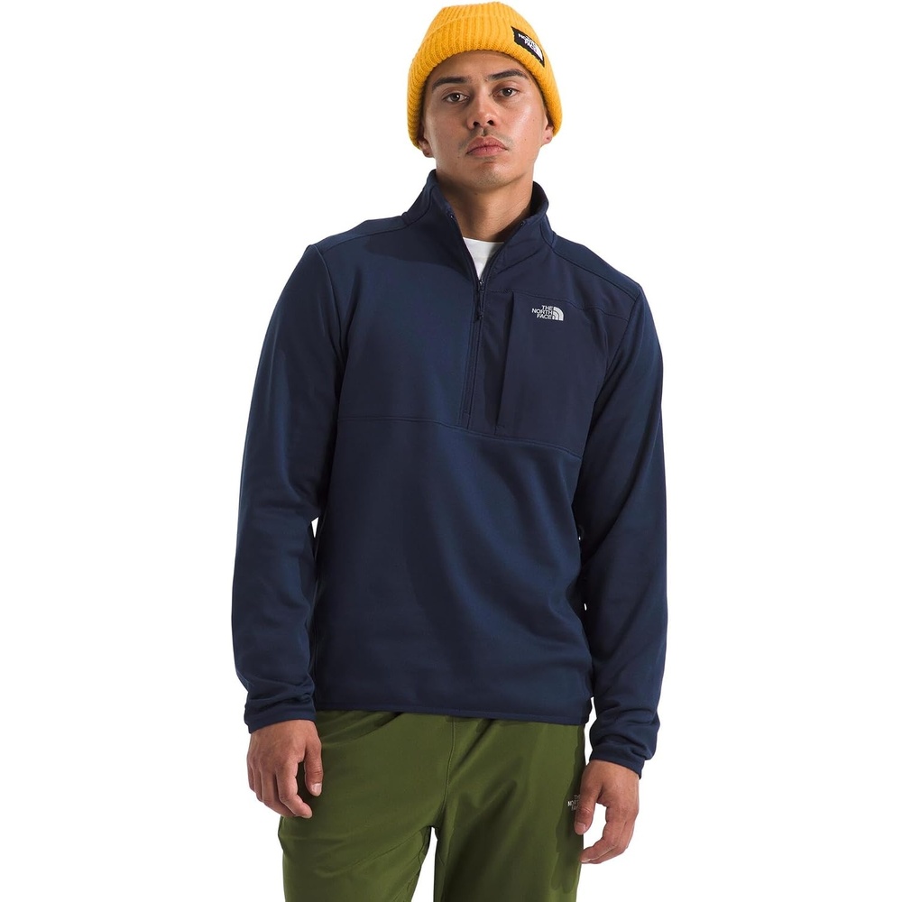 image:imageTHE NORTH FACE Mens TNF Performance Fleece 14 Zip Jacket Lightweight Pullover With Secure Zip Chest PocketSummit Navy